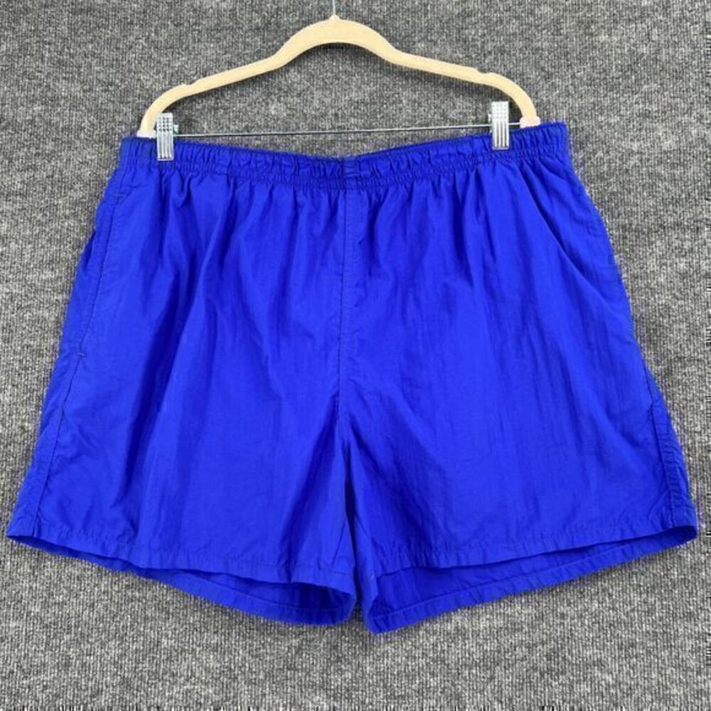 Vintage LL Bean Swim Trunks Shorts Mens XL Blue Nylon Baggies Lined Pockets USA